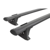 Prorack Aero Through Black 2 Bar Roof Rack for TESLA Model S Panoramic Roof 5dr Hatch with Factory Mounting Point (2015 to 2019)