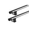 Thule SlideBar Evo Silver 2 Bar Roof Rack for BMW 2 Series 5dr Wagon with Flush Roof Rail (2014 to 2021)