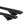 Rhino Rack JC-04617 Sportz RX300L Black 2 Bar Roof Rack for Jeep Grand Cherokee WK2 Steel Rails (Silver & Black Rails) 5dr SUV with Flush Roof Rail (2011 to 2022) - Factory Point Mount