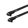 Thule 7204 WingBar Edge Black 2 Bar Roof Rack for Saab 9-5 SportCombi 5dr Wagon with Raised Roof Rail (1998 to 2009) - Raised Rail Mount
