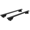 CRUZ Airo Black 2 Bar Roof Rack for Dacia Duster 5dr SUV with Raised Roof Rail (2010 to 2013) - Raised Rail Mount