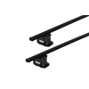 Thule 7107 SquareBar Evo Black 2 Bar Roof Rack for Nissan NV350 Low Roof 5dr Low Roof with Factory Mounting Point (2012 onwards) - Factory Point Mount