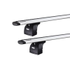 Thule 753 WingBar Evo Silver 2 Bar Roof Rack for Tesla Model S with glass roof (July 2015 To 2019) 5dr Hatch with Factory Mounting Point (2015 to 2019) - Factory Point Mount