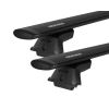 Yakima JetStream Thru bar Black 2 Bar Roof Rack for JEEP Grand Cherokee WK2 Steel Rails 5dr SUV with Factory Mounting Point (2011 onwards)