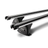 Yakima HD Through Bar Silver 2 Bar Roof Rack for MAHINDRA XUV500 5dr SUV with Factory Mounting Point (2012 to 2016)