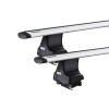 Thule 754 WingBar Evo Silver 2 Bar Roof Rack for Saab 9000 5dr Hatch with Bare Roof (1985 to 1998) - Clamp Mount