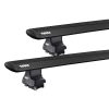 Thule 754 WingBar Rapid System Black 2 Bar Roof Rack for Chery A3/J3 4dr Sedan with Bare Roof (2008 onwards) - Clamp Mount