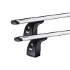 Thule 751 WingBar Evo Silver 2 Bar Roof Rack for Mercedes Benz C Class W205 Glass Roof 2dr Coupe with Bare Roof (2016 onwards) - Factory Point Mount