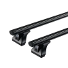 CRUZ Cargo Black 2 Bar Roof Rack for Lada Niva 3dr SUV with Rain Gutter (1977 onwards) - Gutter Mount