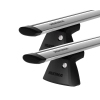 Yakima JetStream Thru bar Silver 2 Bar Roof Rack for RAM 1500 Crew Cab DS/Classic 4dr Ute with Bare Roof (2013 onwards)