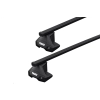 Thule 7105 SquareBar Evo Black 2 Bar Roof Rack for GMC Sierra 4dr Ute with Bare Roof (2014 to 2018) - Clamp Mount