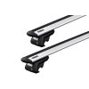Thule WingBar Evo Silver 2 Bar Roof Rack for Audi A4 Allroad 5dr Wagon with Raised Roof Rail (2019 onwards) - Raised Rail Mount