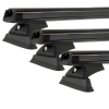 Rhino Rack JC-03478 Heavy Duty RX300L Black 3 Bar Rhino-Rack Backbone Roof Rack for Jeep Wrangler JK Unlimited 4dr SUV with Rain Gutter (2007 to 2019) - Custom Point Mount