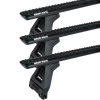 Rhino Rack JC-05059 Sportz RL150 Black 3 Bar Roof Rack for Land Rover Range Rover 5dr SUV with Rain Gutter (1972 to 1995) - Gutter Mount