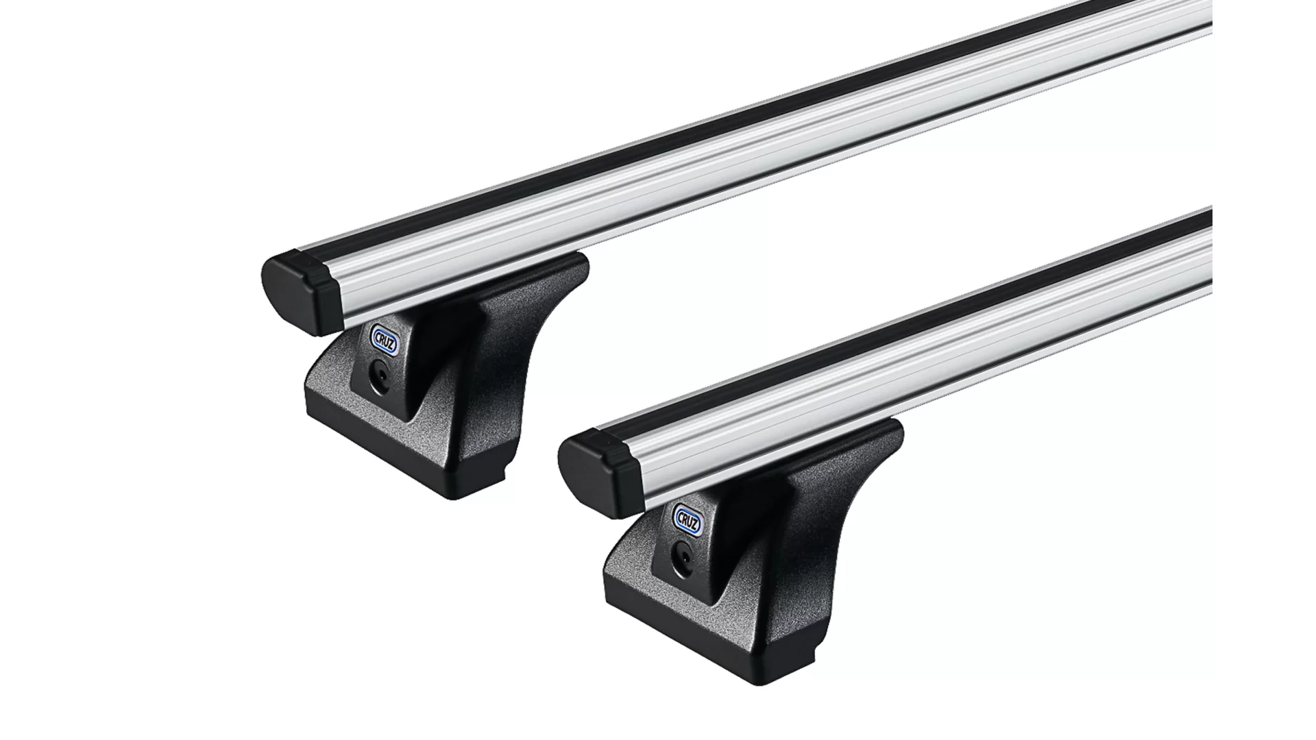 CRUZ Cargo Silver 2 Bar Roof Rack for Lada Niva 3dr SUV with Rain Gutter (1977 onwards) - Gutter Mount