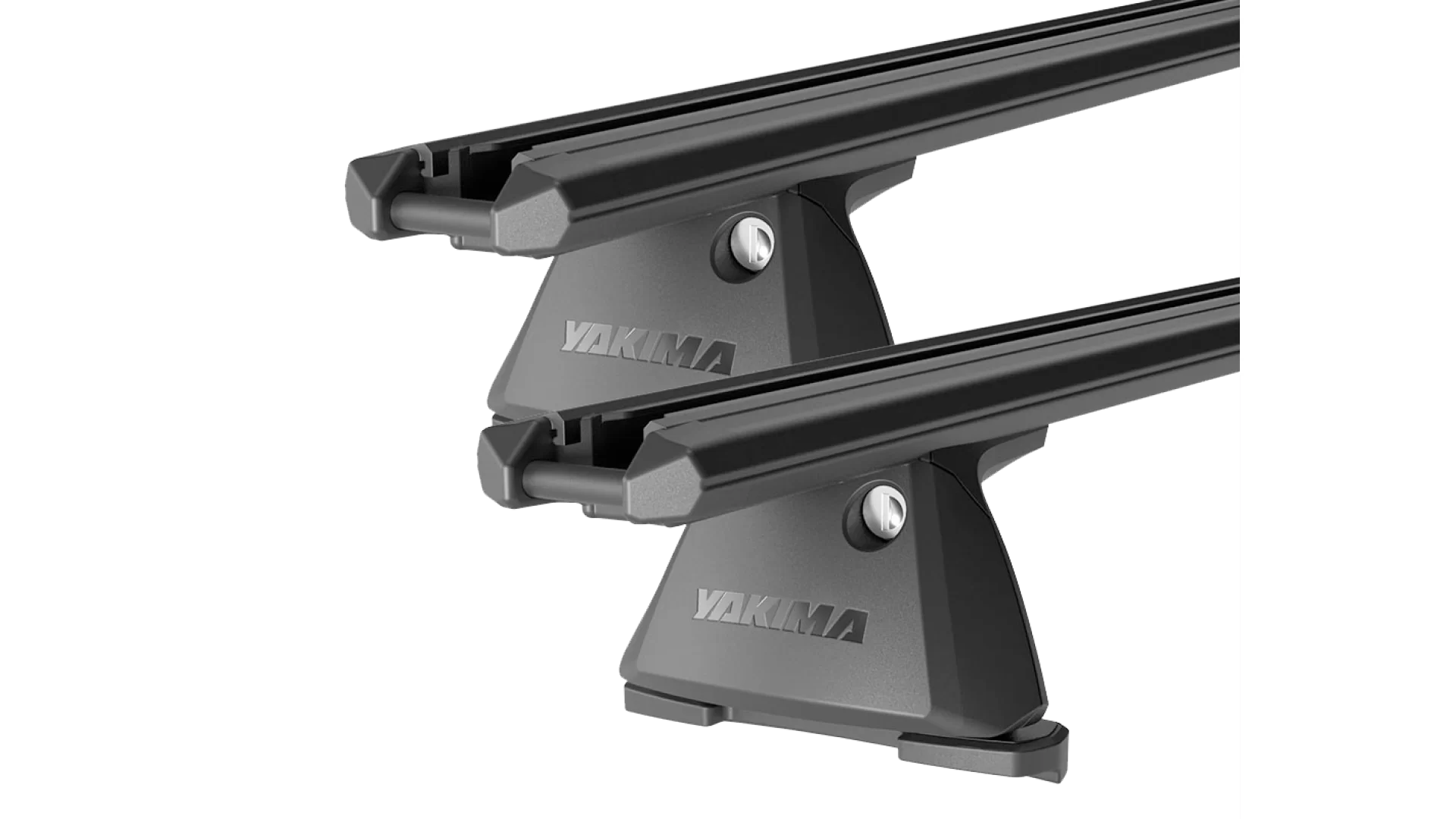 Yakima TrimHD BaseLine Black 2 Bar Roof Rack for JAC T9 Dual Cab 4dr Ute with Bare Roof (2024 onwards) - Clamp Mount
