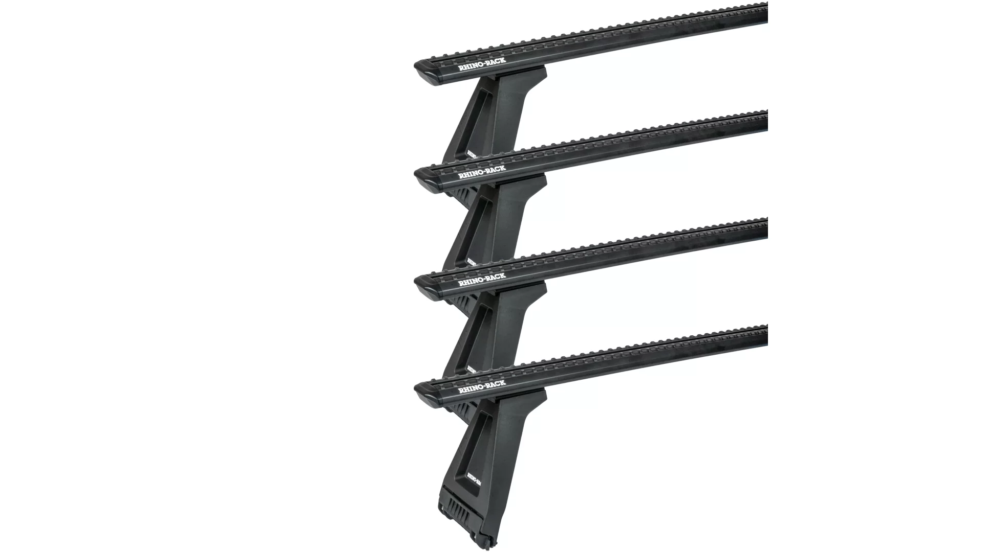 Rhino Rack JC-05077 Sportz RL210 Black 4 Bar Roof Rack for Land Rover Defender 110 5dr SUV with Rain Gutter (1990 to 2020) - Gutter Mount