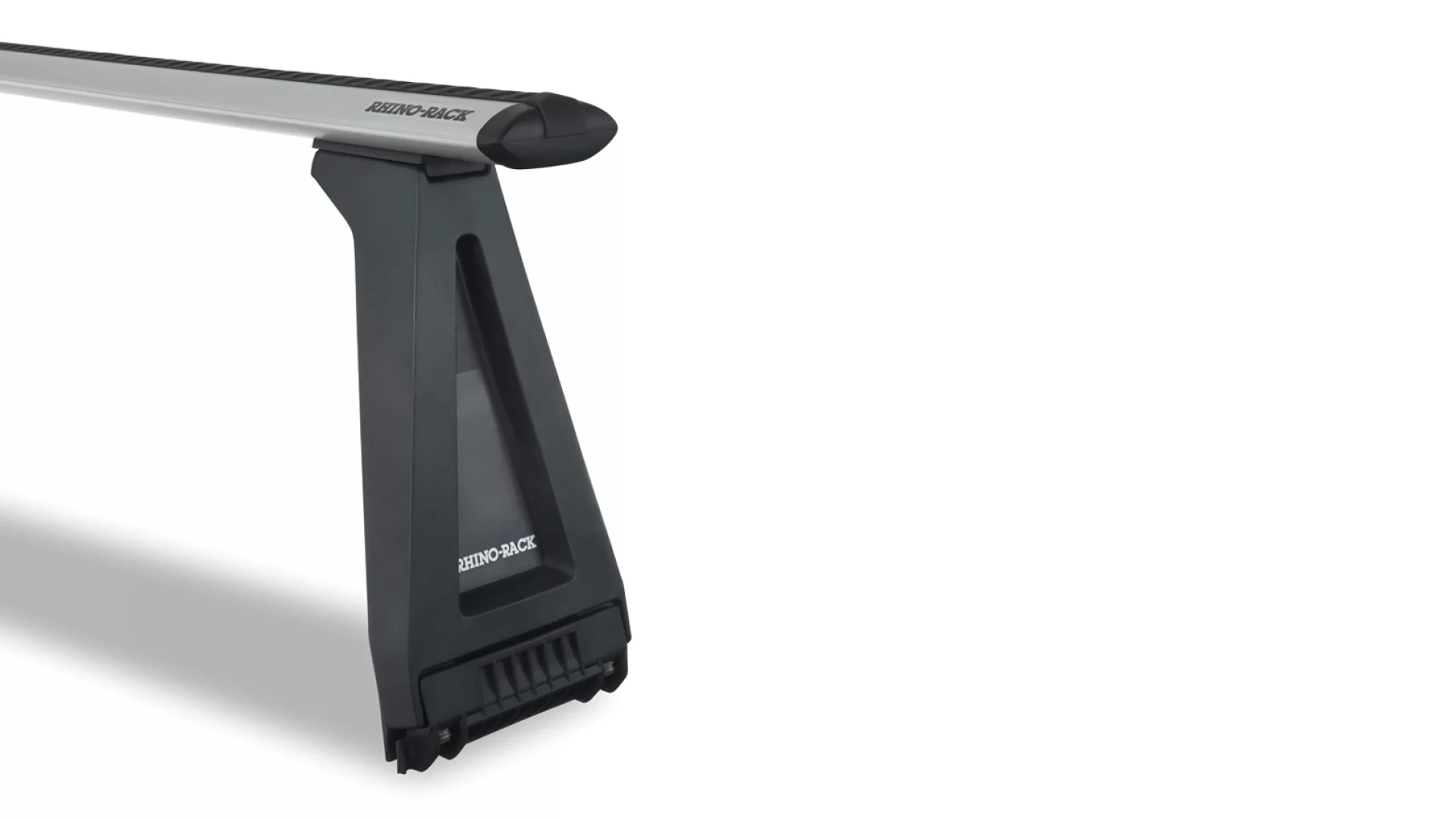 Rhino Rack JA2817 Vortex RL280 Silver 2 Bar Roof Rack for Nissan Patrol GQ 5dr SUV with Rain Gutter (1990 to 1997) - Gutter Mount