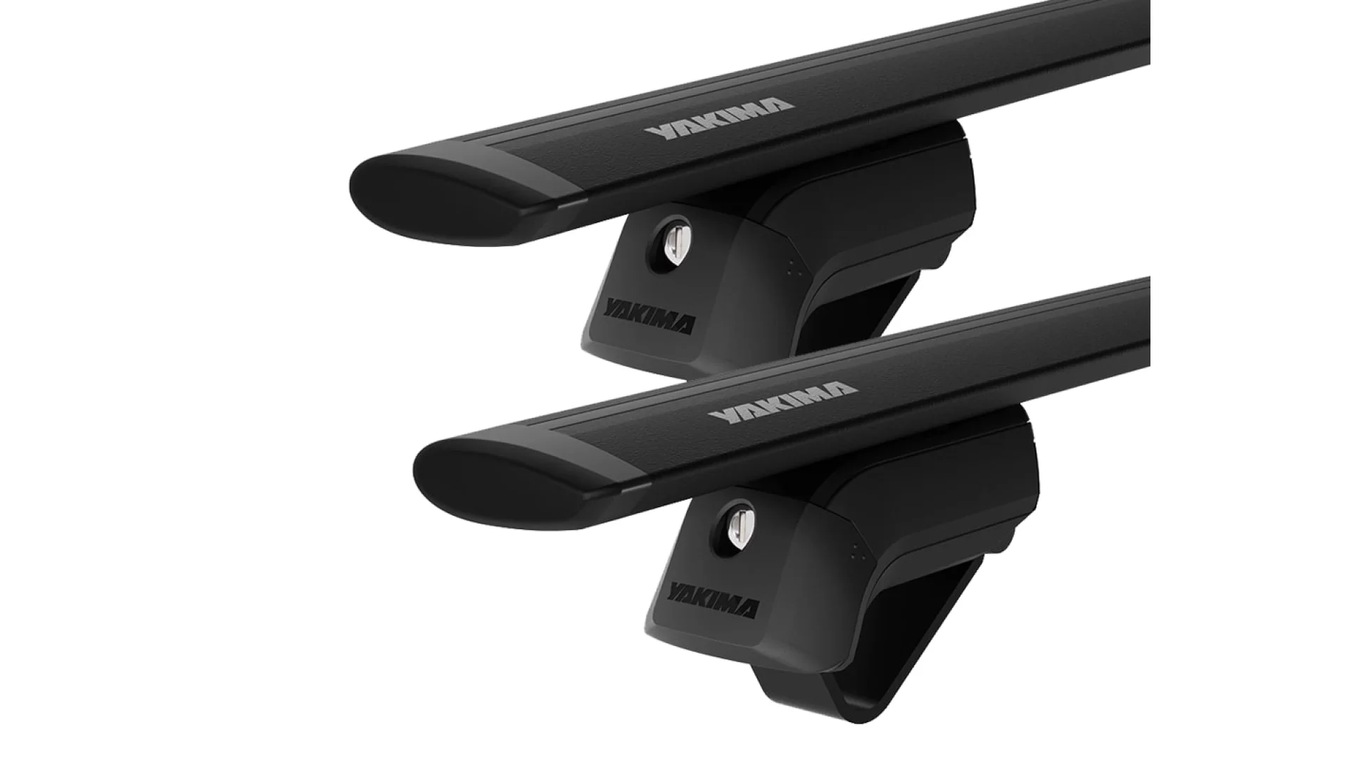 Yakima JetStream Thru bar Black 2 Bar Roof Rack for GREAT WALL Steed Double Cab 4dr Ute with Raised Roof Rail (2016 onwards)