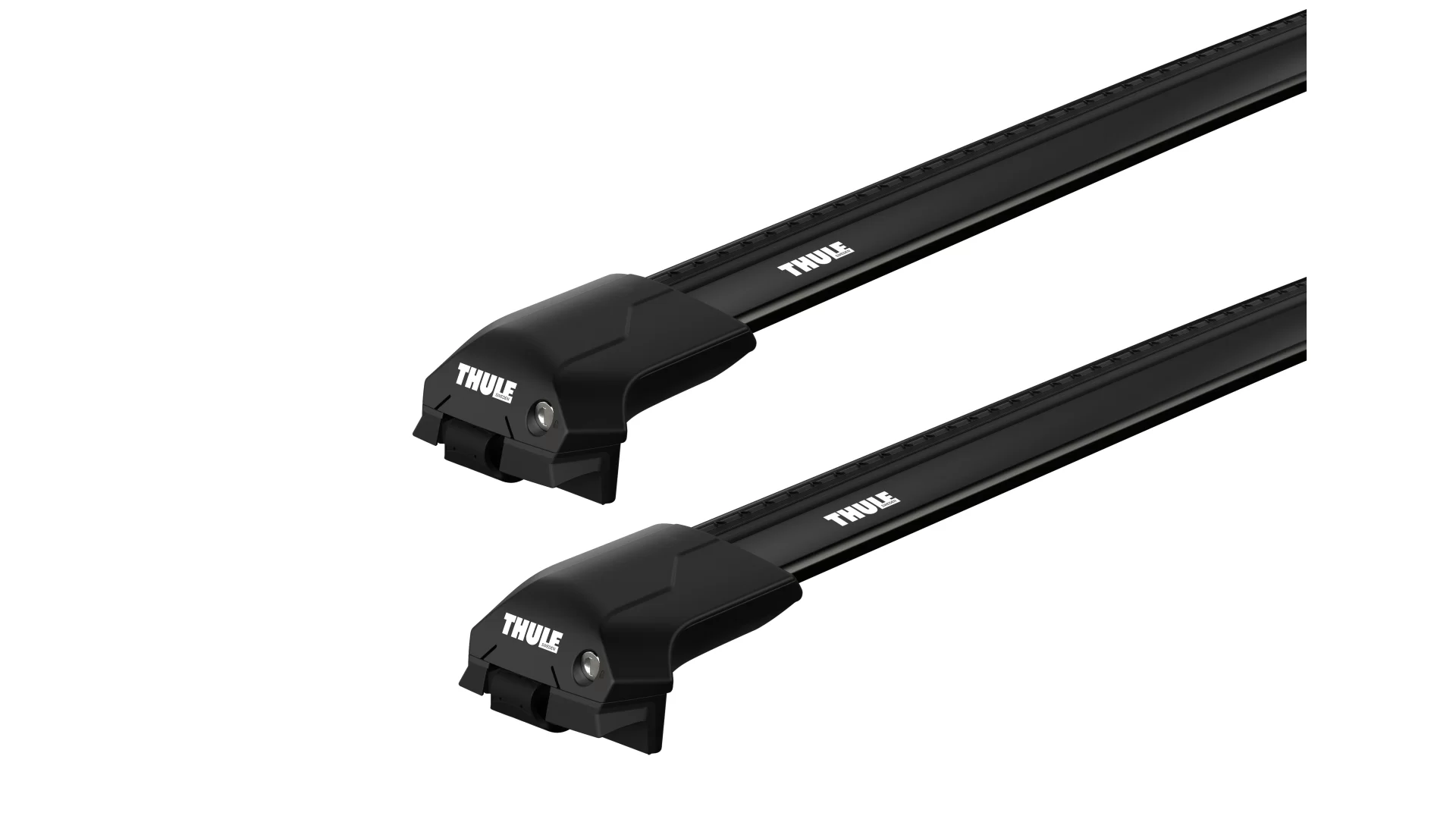 Thule WingBar Edge Black 2 Bar Roof Rack for JAGUAR X-Type 5dr Wagon with Raised Roof Rail (2003 to 2009)