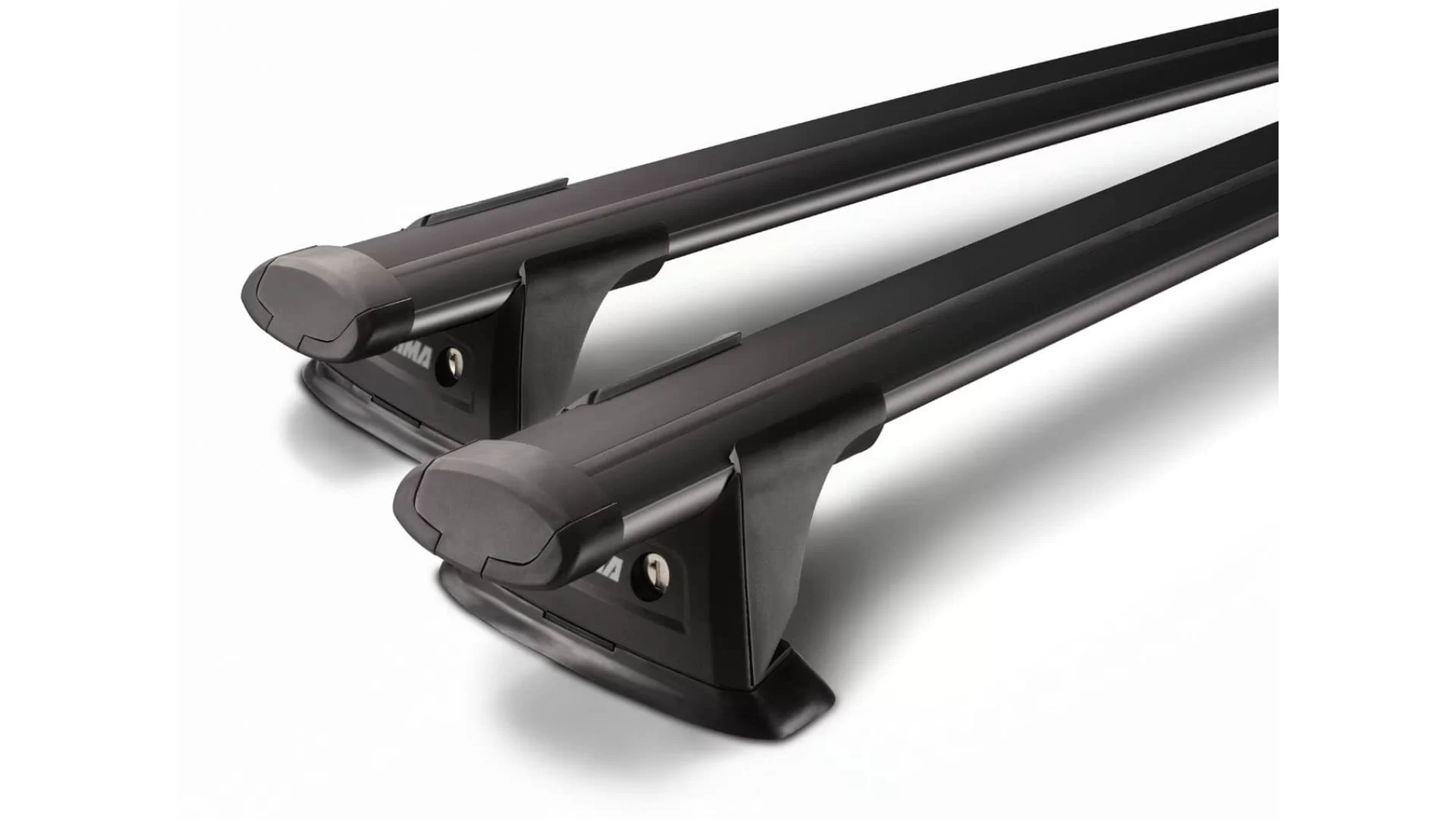 Yakima Aero ThruBar Black 2 Bar Roof Rack for PROTON Suprima S 5dr Hatch with Bare Roof (2014 onwards)