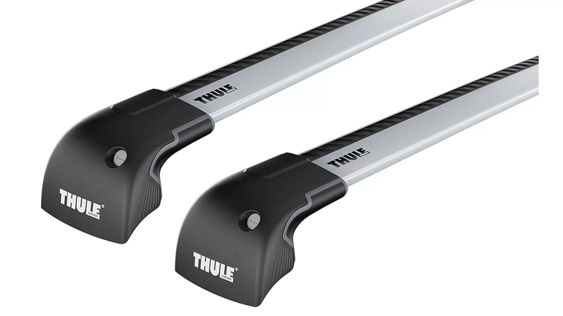 Thule 9593 WingBar Edge Rapid System Silver 2 Bar Roof Rack for Jaguar F-Pace 5dr SUV with Flush Roof Rail (2016 onwards) - Flush Rail Mount