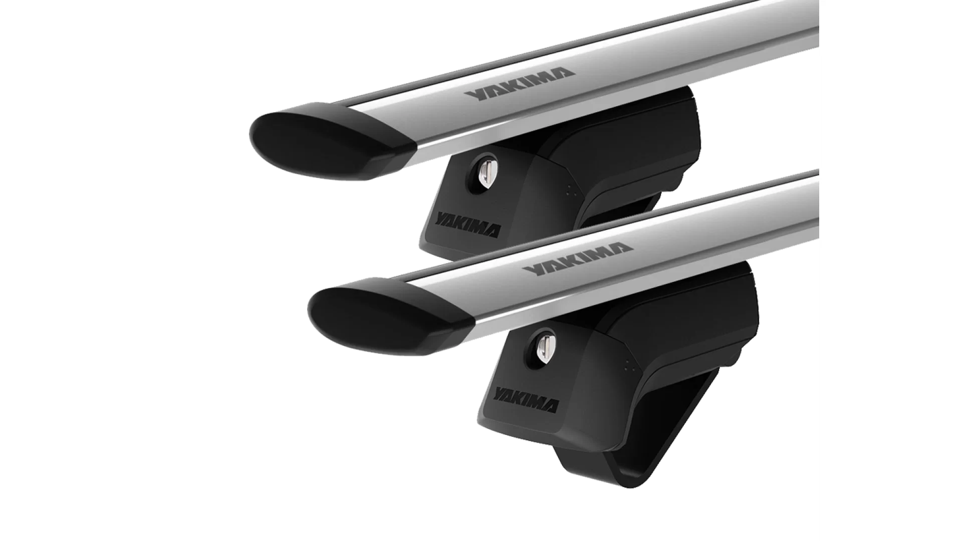 Yakima JetStream Silver 2 Bar Roof Rack for Audi A4 Allroad 5dr Wagon with Raised Roof Rail (2019 onwards) - Raised Rail Mount