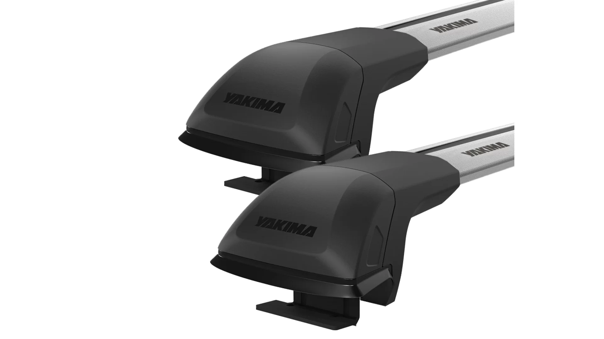 Yakima JetStream FX Silver 2 Bar Roof Rack for Audi A4 Allroad 5dr Wagon with Raised Roof Rail (2019 onwards) - Raised Rail Mount