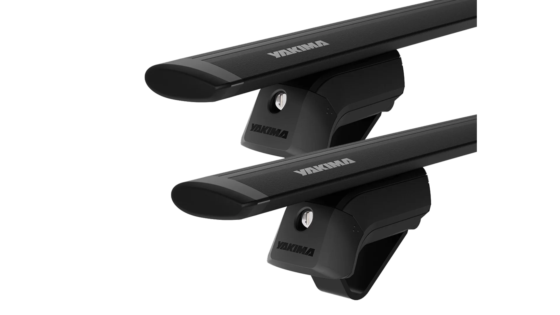 Yakima JetStream TimberLine Black 2 Bar Roof Rack for Audi A4 Allroad 5dr Wagon with Raised Roof Rail (2019 onwards) - Raised Rail Mount