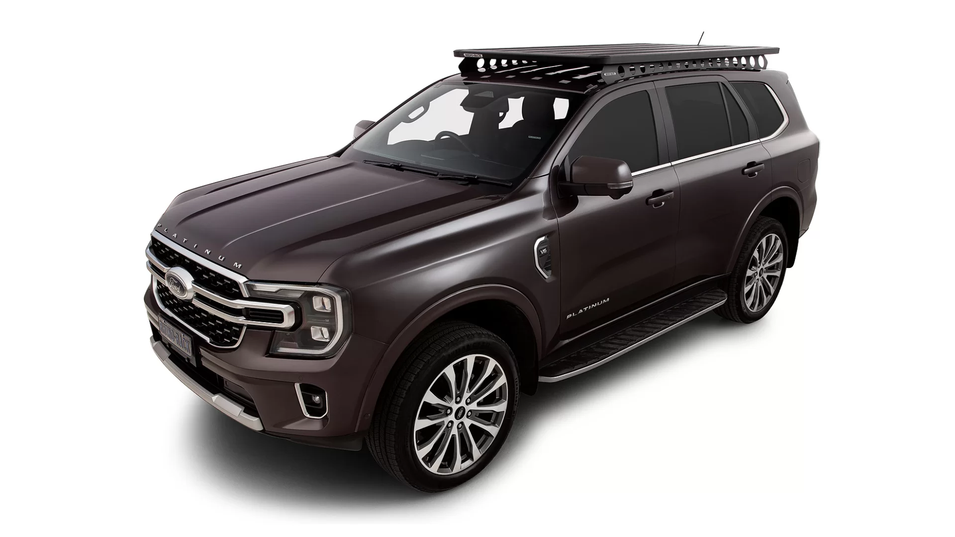 Rhino Rack JC-01597 Pioneer Platform (2128mm x 1236mm) with Backbone for Ford Everest U704 5dr SUV with Flush Roof Rail (2022 onwards) - Factory Point Mount