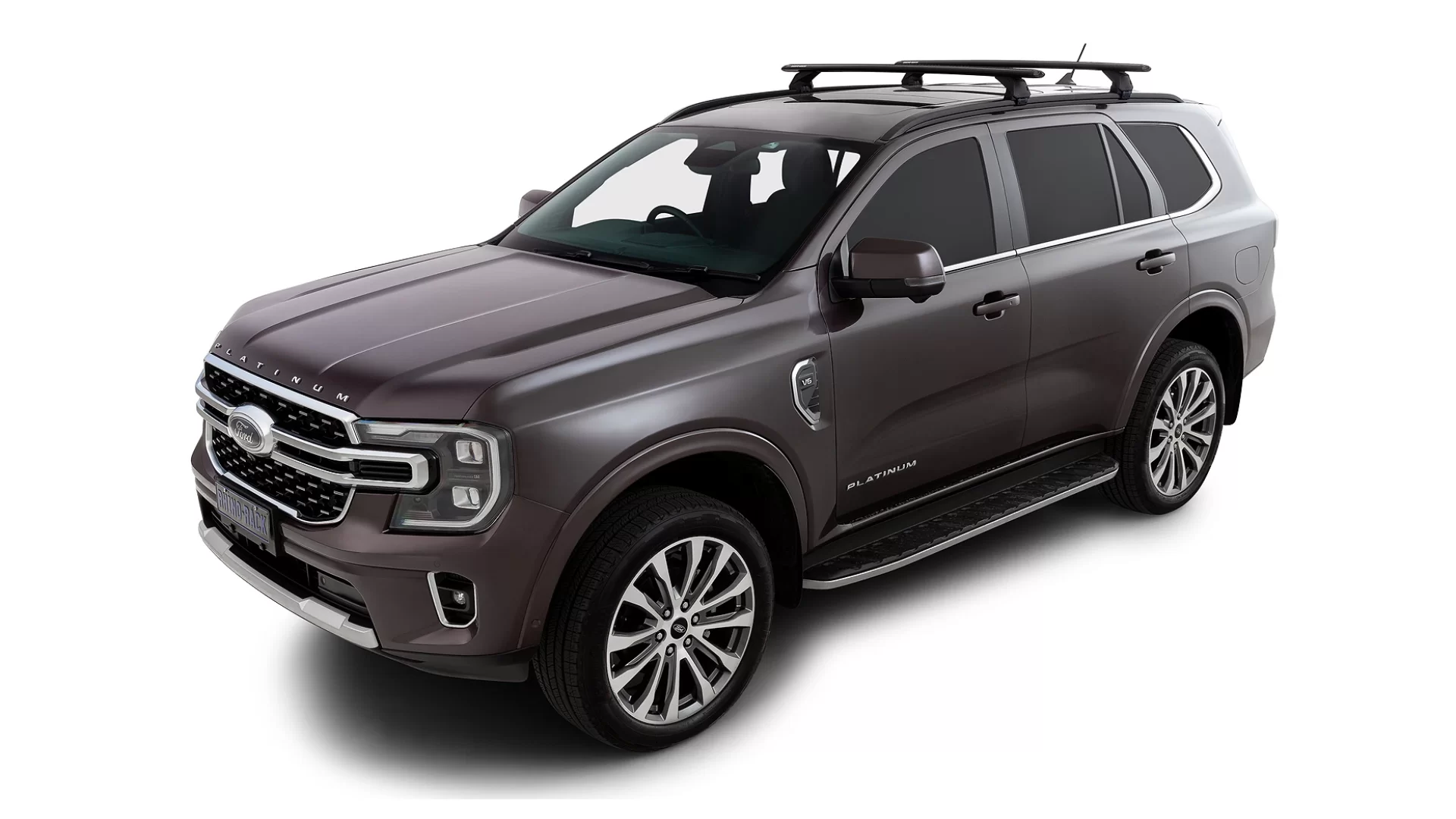 Rhino Rack JC-01947 Vortex RX200 Black 2 Bar Roof Rack for Ford Everest U704 5dr SUV with Flush Roof Rail (2022 onwards) - Flush Rail Mount