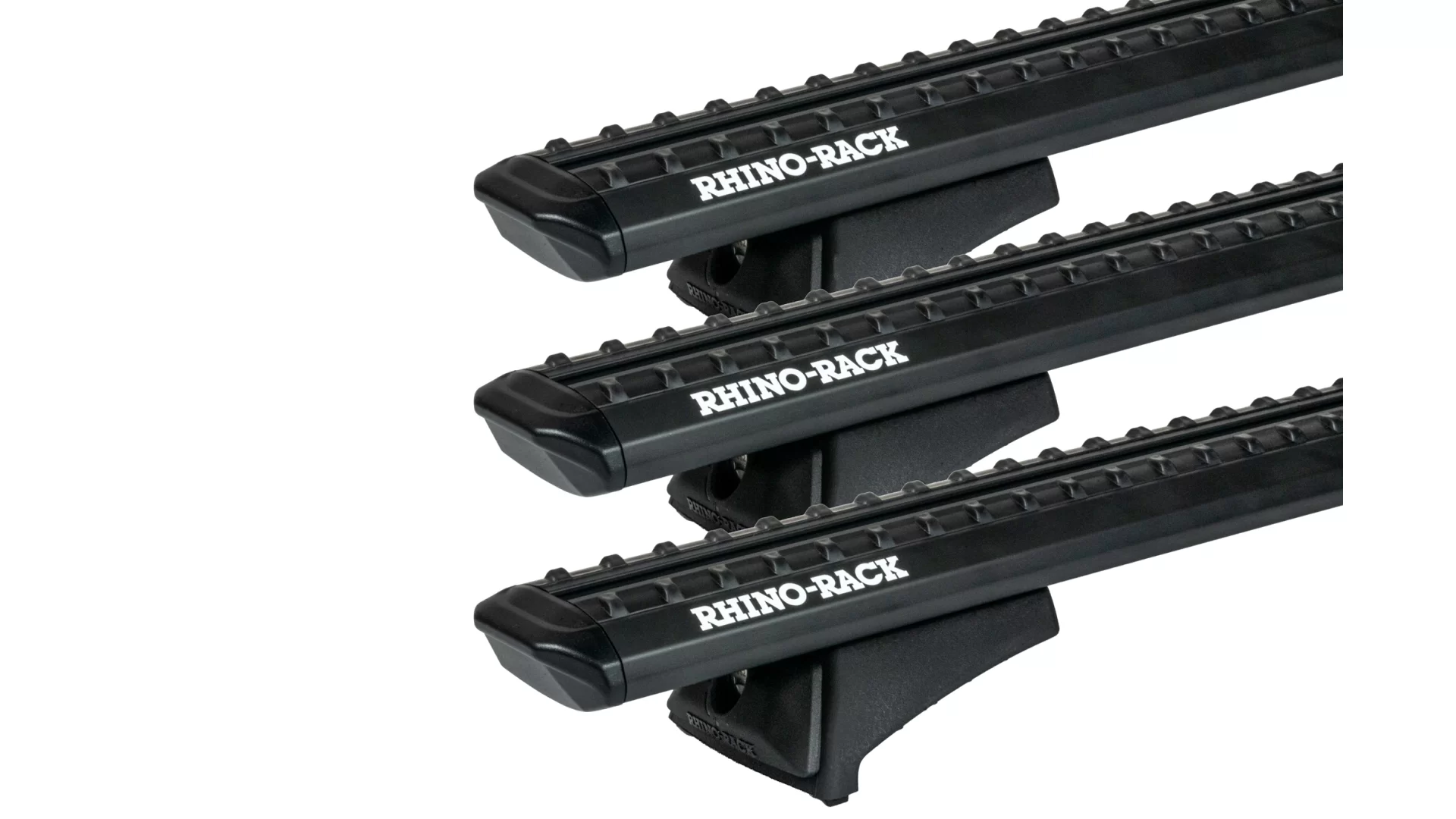 Rhino Rack JC-04974 Sportz RCL Black 3 Bar Roof Rack for Land Rover Defender 130 Gen2 5dr SUV with Factory Fitted Track (2023 onwards) - Track Mount