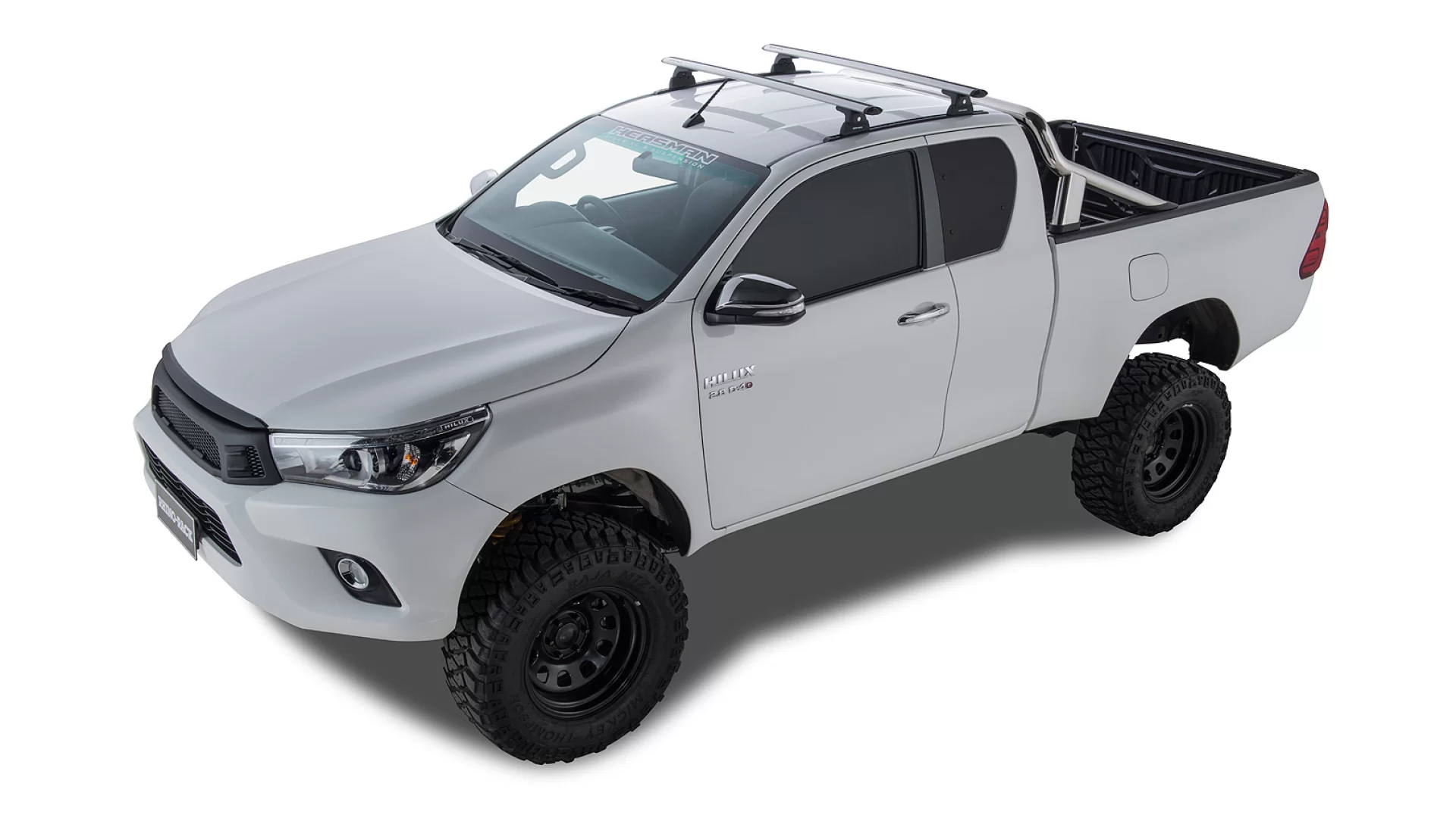 Vortex RLT600 Trackmount Silver 2 Bar Roof Rack | Rhino-Rack