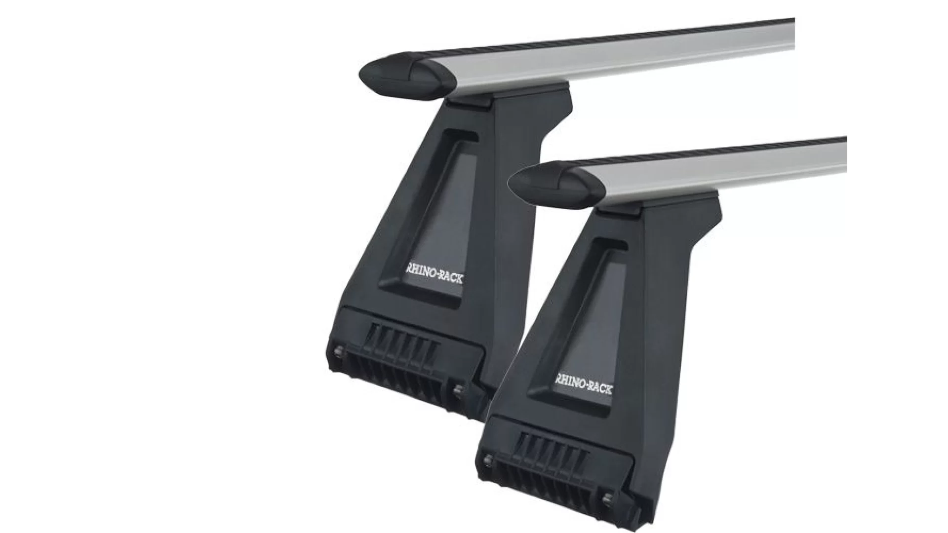 Rhino Rack JA2814 Vortex RL210 Silver 2 Bar Roof Rack for LAND ROVER Defender 4dr Ute with Rain Gutter (1993 to 2020)
