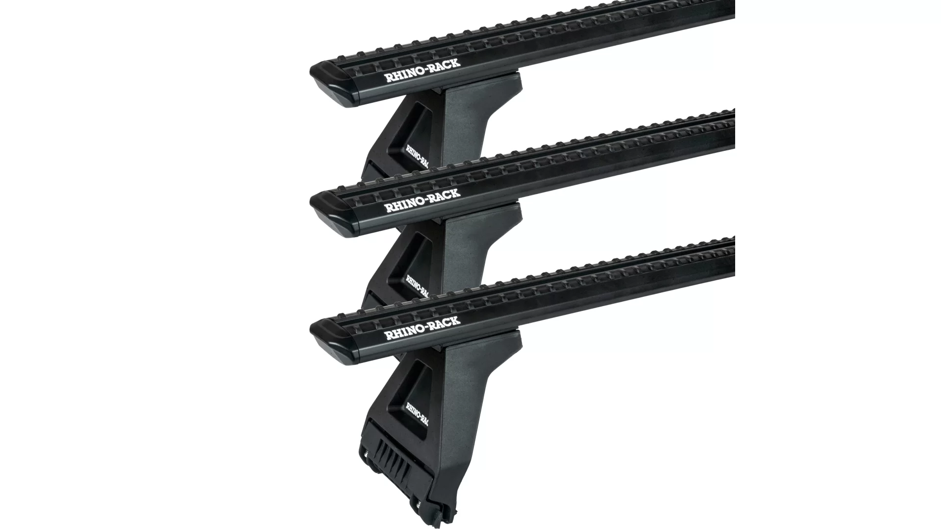 Rhino Rack JC-05059 Sportz RL150 Black 3 Bar Roof Rack for Land Rover Range Rover 5dr SUV with Rain Gutter (1972 to 1995) - Gutter Mount