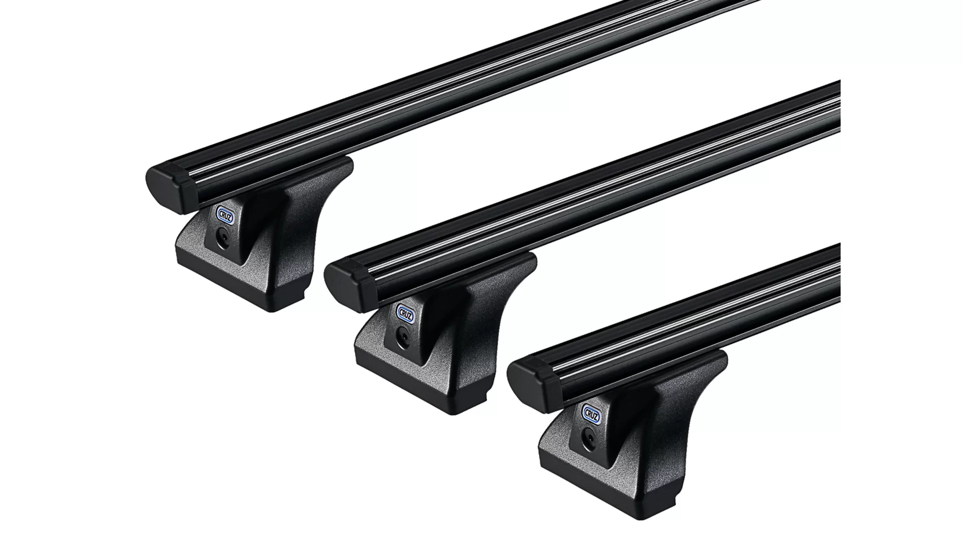 CRUZ Cargo Black 3 Bar Roof Rack for Iveco Daily 3520L/H2 (12 m3) MWB High Roof with Factory Mounting Point (2014 onwards) - Factory Point Mount