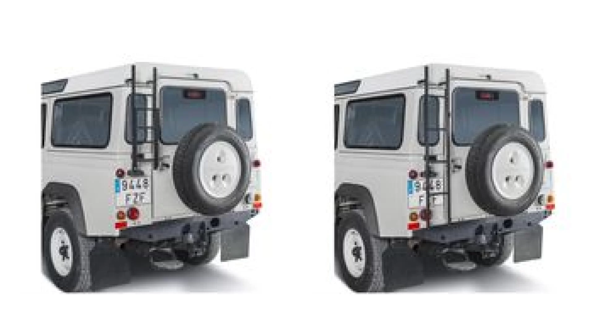 CRUZ escalera plegable Land Rover Defender Roof Rack for LAND ROVER Defender 3dr SUV with Rain Gutter  (1983 to 2016)