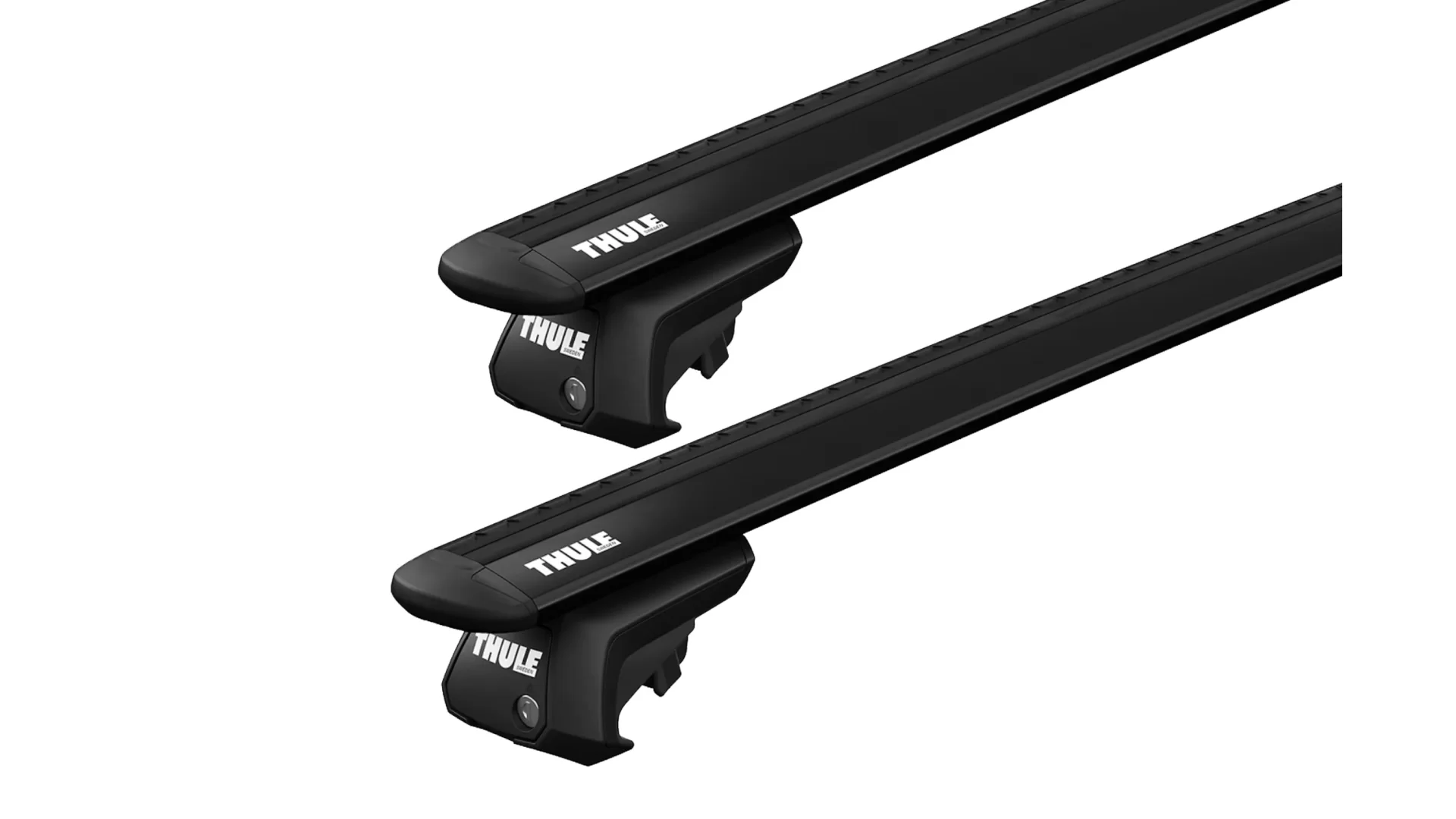 Thule WingBar Evo Black 2 Bar Roof Rack for JAGUAR X-Type 5dr Wagon with Raised Roof Rail (2003 to 2009)