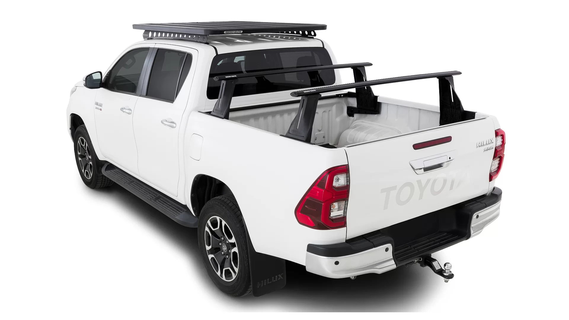 Rhino Rack JC-01577 Reconn-Deck 2 Bar Vortex Ute Tub System for Toyota Hilux 4dr Ute Dual Cab 10/15 On