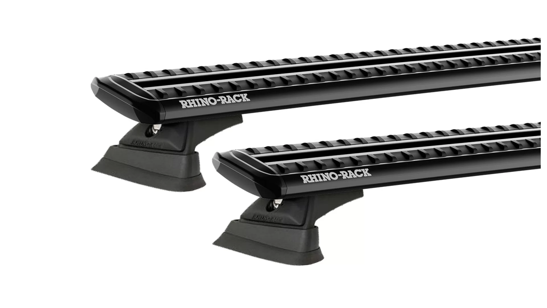 Rhino Rack JC-04027 Sportz RCL Trackmount Black 2 Bar Roof Rack for Kia Sportage JA 5dr SUV with Bare Roof (1994 to 2003) - Track Mount