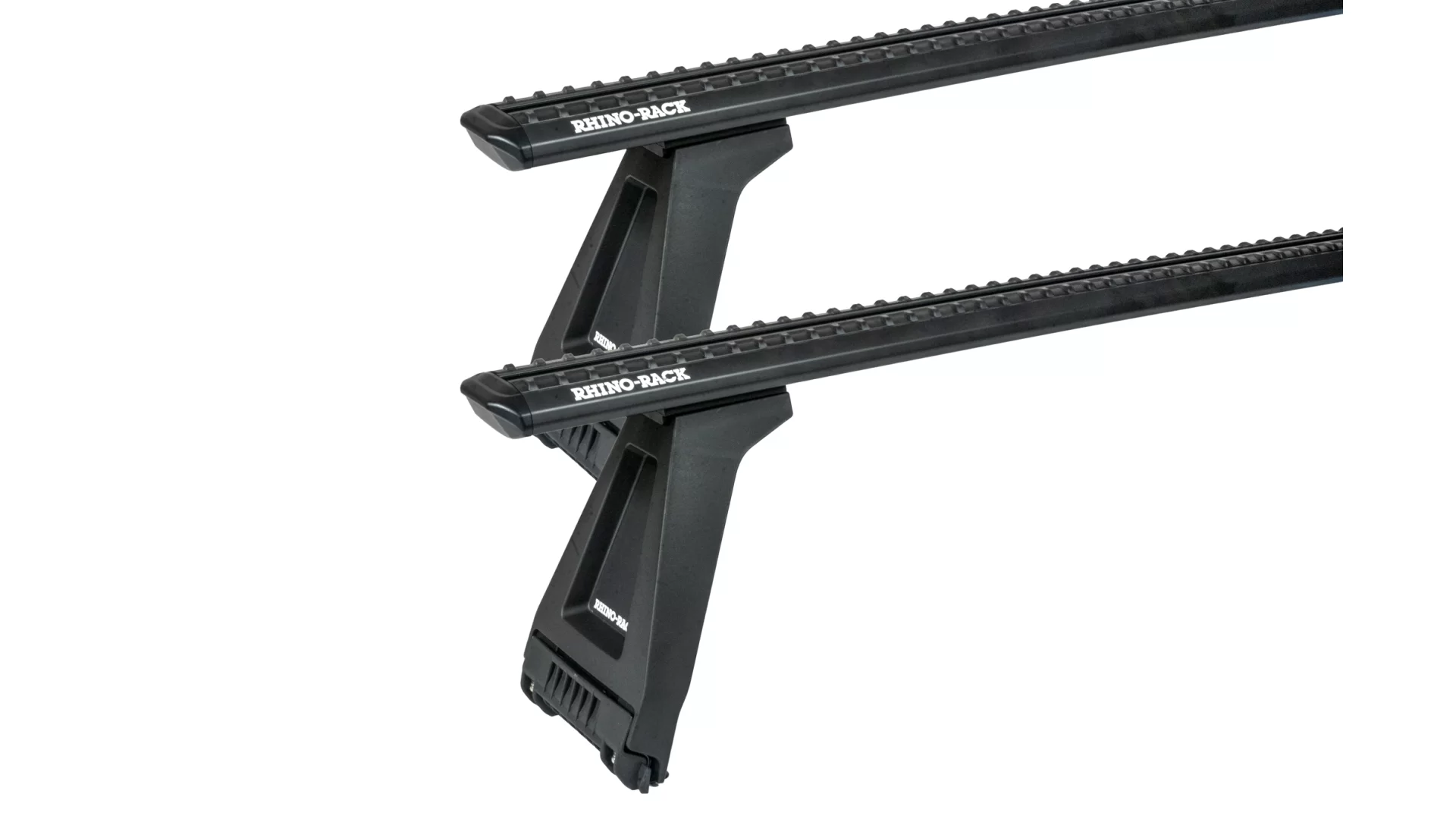 Rhino Rack JC-05039 Sportz RL210 Black 2 Bar Roof Rack for Land Rover Defender 110 5dr SUV with Rain Gutter (1990 to 2020) - Gutter Mount