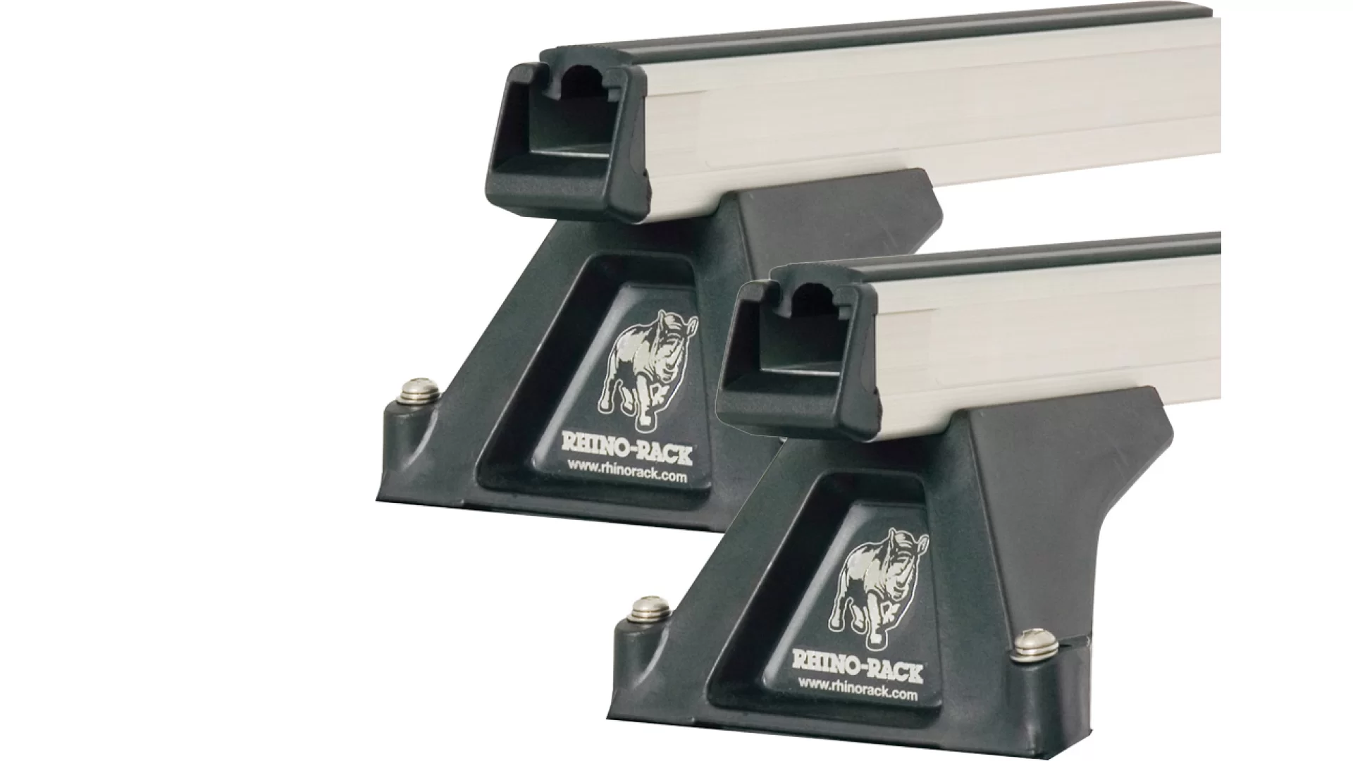 Rhino Rack JA0595 Heavy Duty RLTF Silver 2 Bar Roof Rack for FORD Escape 5dr SUV with Factory Fitted Track (2001 to 2012)