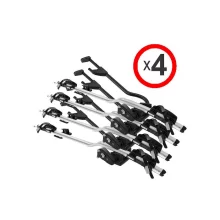 Thule ProRide 598 silver roof mounting bike carrier x 4 with matching locks (598001)