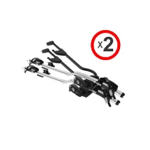 Thule ProRide 598 silver roof mounting bike carrier x 2 with matching locks (598001)