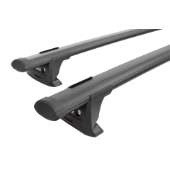 Prorack Aero Through Black 2 Bar Roof Rack for TESLA Model S Panoramic Roof 5dr Hatch with Factory Mounting Point (2015 to 2019)