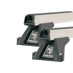 Rhino Rack JA0595 Heavy Duty RLTF Silver 2 Bar Roof Rack for NISSAN Pathfinder 5dr SUV with Factory Fitted Track (2001 to 2005)