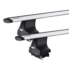 Thule 754 WingBar Rapid System Silver 2 Bar Roof Rack for Chery A3/J3 5dr Hatch with Bare Roof (2008 onwards) - Clamp Mount
