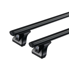 CRUZ Cargo Black 2 Bar Roof Rack for Iveco Daily 3520/H2 - 3 fixpoint (10.8 m3) SWB High Roof with Factory Mounting Point (2014 onwards) - Factory Point Mount