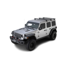 Rhino Rack JB0882 - Heavy Duty RCL Black 3 Bar Rhino-Rack Backbone Roof Rack for JEEP Wrangler 5dr SUV from 2019