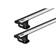 Thule WingBar Evo Silver 2 Bar Roof Rack for SUBARU Forester 5dr SUV with Factory Mounting Point (2008 to 2012)